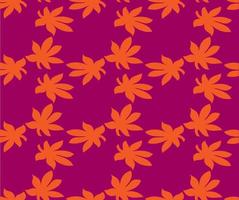 padrão sem emenda laranja deixar design. fundo roxo. papel de parede de design, pano de fundo, capa, papel e pronto para imprimir em tecido. ilustração vetorial vetor