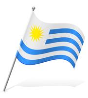 Bandeira da ilustração vetorial de Uruguai vetor