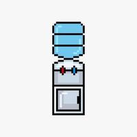 refrigerador de água em estilo pixel art vetor