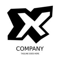 letra x design de logotipo. vetor