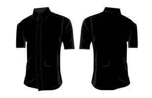 modelo de camisa preto realista... vetor