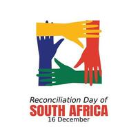 dia da reconciliação da África do Sul ilustração vetorial ilustração vetorial. adequado para cartaz de cartão e banner vetor