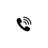 telefonema, vetor de ícone de telefone tocando isolado no fundo branco
