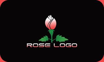 design de logotipo rosa. design de logotipo de flor. vetor