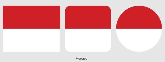 bandeira de Mônaco, ilustração vetorial vetor