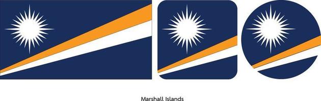 bandeira das ilhas marshall, ilustração vetorial vetor