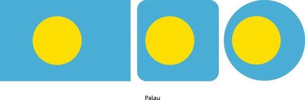 bandeira de palau, ilustração vetorial vetor