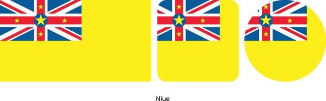 niue bandeira, ilustração vetorial vetor