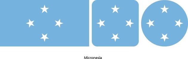 bandeira da micronésia, ilustração vetorial vetor
