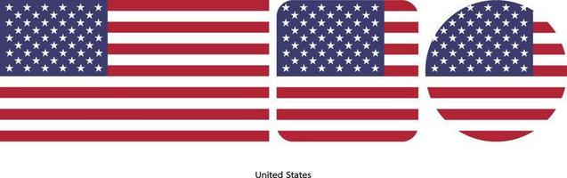 bandeira dos estados unidos, ilustração vetorial vetor