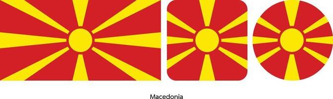 bandeira da macedônia, ilustração vetorial vetor