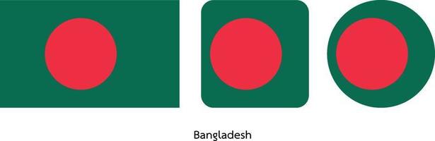 bandeira de bangladesh, ilustração vetorial vetor