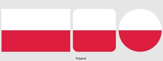 bandeira da polônia, ilustração vetorial vetor