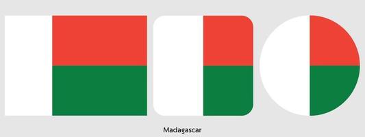 bandeira de madagascar, ilustração vetorial vetor