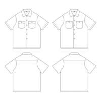 modelo de trabalho camisa ilustração vetorial design plano contorno coleção de roupas vetor
