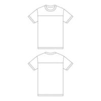 modelo de camisa de futebol ilustração vetorial esboço plano de design de esboço vetor