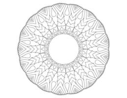 mandala arte preto e branco, página para colorir, decoração, vetor