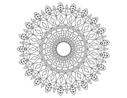 mandala arte preto e branco, página para colorir, decoração, vetor