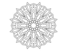 mandala arte preto e branco, página para colorir, decoração, vetor