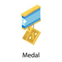 conceitos de medalha da moda vetor