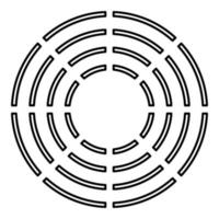 tipo de símbolo de aquecedor cerâmico superfícies de cozimento sinal utensílio painel de destino ícone contorno contorno de cor preta ilustração vetorial imagem de estilo plano vetor