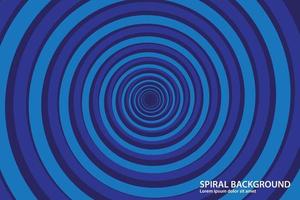 vetor de fundo de redemoinho espiral de cor azul