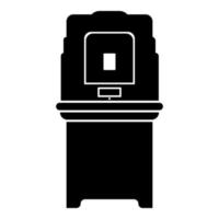 máquina de votação eleitoral eletrônica evm equipamento eleitoral ícone vvpat ilustração vetorial de cor preta imagem de estilo plano vetor