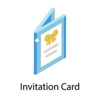 conceitos de cartão de convite vetor