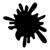 mancha de tinta mancha de tinta respingo ícone ilustração vetorial de cor preta imagem de estilo plano vetor