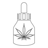 óleo medicinal de maconha para maconha cbd cannabis vetor