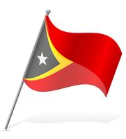 Bandeira de ilustração vetorial de Timor-Leste vetor