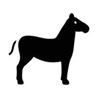 vetor de animais de ícone de glifo de cavalo