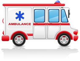 ilustração em vetor carro ambulância