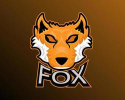 design de ilustração vetorial do modelo de logotipo fox esport vetor