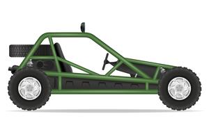 atv carro buggy fora ilustração vetorial de estradas vetor