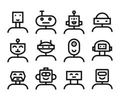 conjunto de caracteres de robôs inteligentes vetor