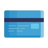 cartão de crédito em fundo branco, cor azul vetor