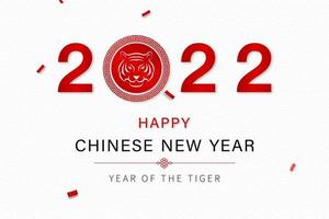 feliz ano novo chinês 2022, ano do tigre vetor