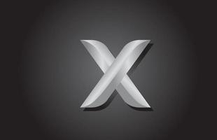 design de logotipo de ícone de alfabeto de letra cinza x. modelo de empresa para negócios vetor