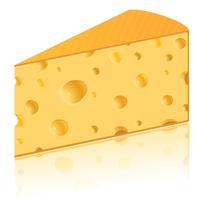 pedaço de ilustração vetorial de queijo vetor