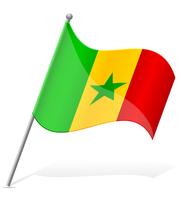 Bandeira da ilustração vetorial de Senegal vetor