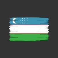 escova de bandeira do uzbequistão vetor