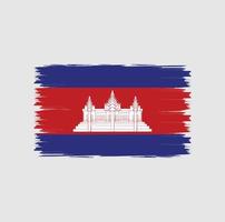 bandeira do camboja com vetor de estilo de pincel