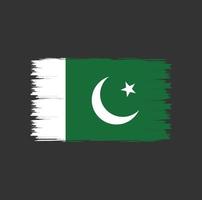 bandeira do paquistão com vetor de estilo de pincel