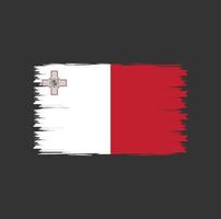 bandeira de malta com vetor de estilo de pincel