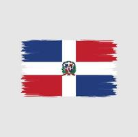 bandeira da república dominicana com vetor de estilo de pincel