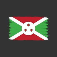 bandeira do burundi com vetor de estilo de pincel aquarela