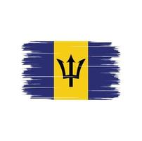 escova de bandeira de barbados vetor