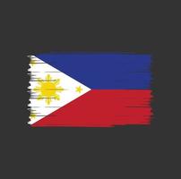 pincel de bandeira filipinas vetor