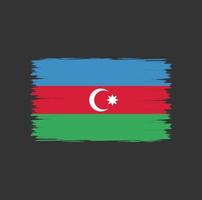 bandeira do azerbaijão com vetor de estilo de pincel aquarela